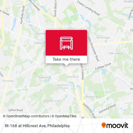 Mapa de Rt-168 at Hillcrest Ave