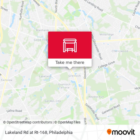 Lakeland Rd at Rt-168 map
