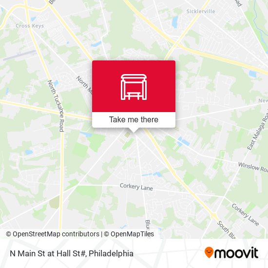 N Main St at Hall St# map