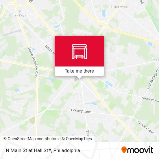 N Main St at Hall St# map