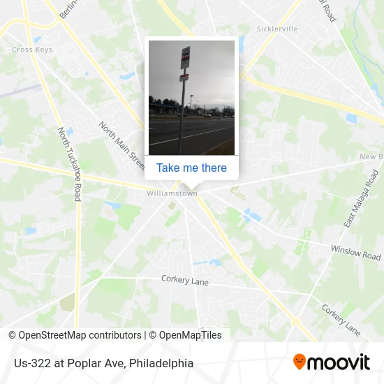 Us-322 at Poplar Ave map