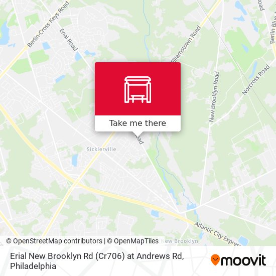 Erial New Brooklyn Rd (Cr706) at Andrews Rd map