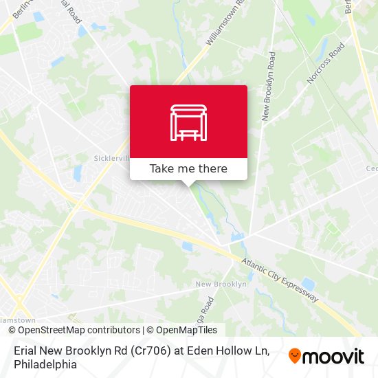 Erial New Brooklyn Rd (Cr706) at Eden Hollow Ln map
