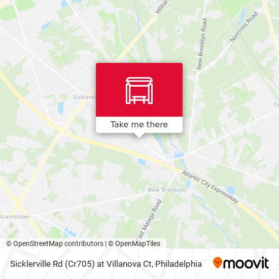 Sicklerville Rd (Cr705) at Villanova Ct map