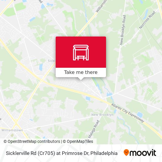 Mapa de Sicklerville Rd (Cr705) at Primrose Dr