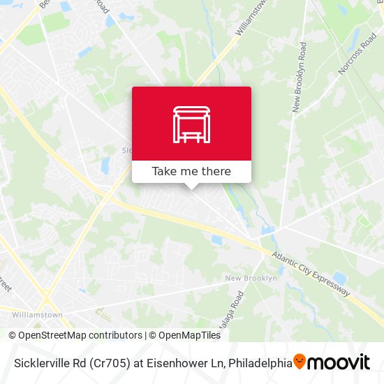 Mapa de Sicklerville Rd (Cr705) at Eisenhower Ln