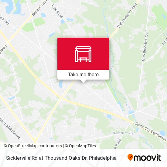 Sicklerville Rd at Thousand Oaks Dr map