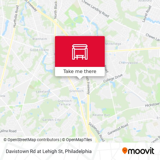 Mapa de Davistown Rd at Lehigh St