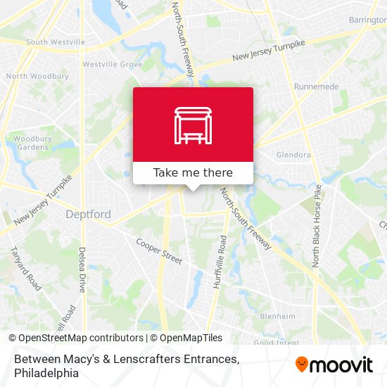 Between Macy's & Lenscrafters Entrances map