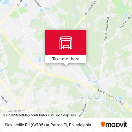 Mapa de Sicklerville Rd (Cr705) at Patton Pl
