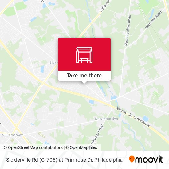 Sicklerville Rd (Cr705) at Primrose Dr map
