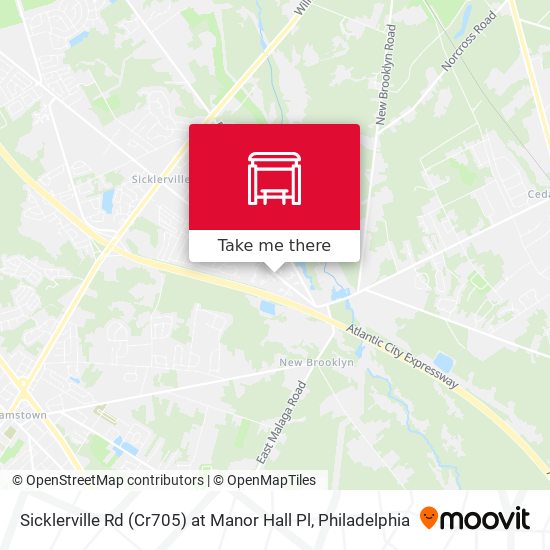 Sicklerville Rd (Cr705) at Manor Hall Pl map