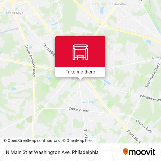 N Main St at Washington Ave map