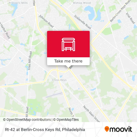 Rt-42 at Berlin-Cross Keys Rd map