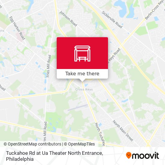 Tuckahoe Rd at Ua Theater North Entrance map