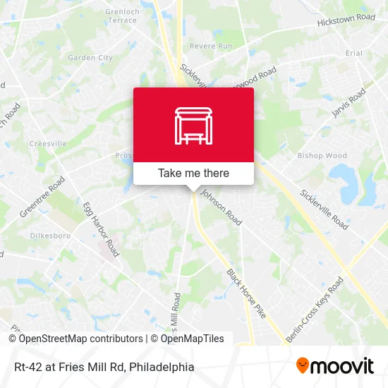 Rt-42 at Fries Mill Rd map