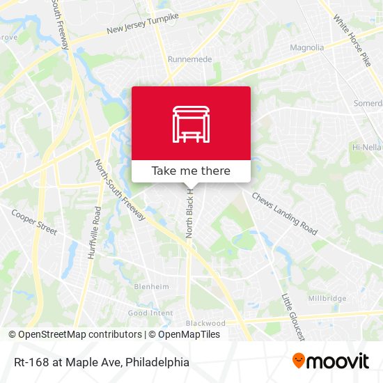 Rt-168 at Maple Ave map