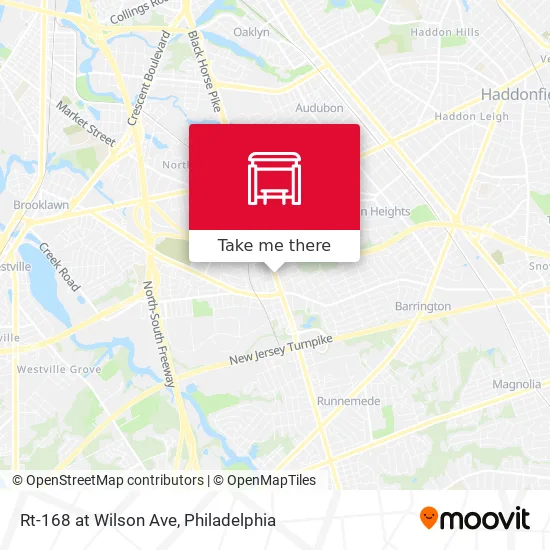Rt-168 at Wilson Ave map