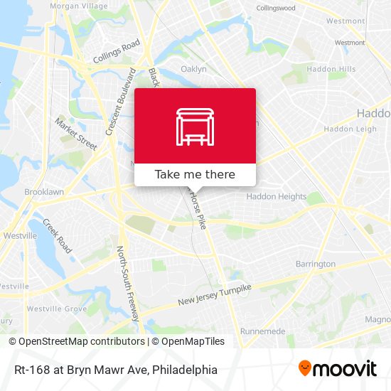 Rt-168 at Bryn Mawr Ave map
