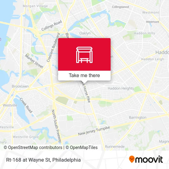 Rt-168 at Wayne St map