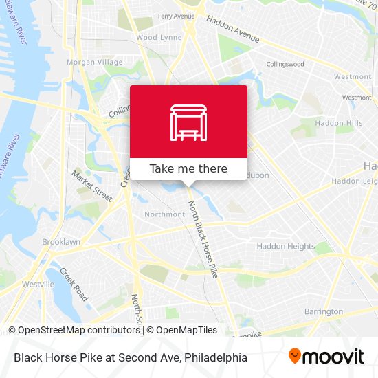 Black Horse Pike at Second Ave map