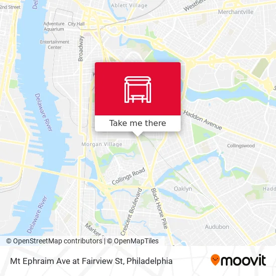 Mt Ephraim Ave at Fairview St map