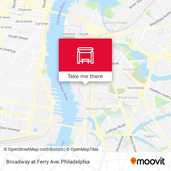 Broadway at Ferry Ave map