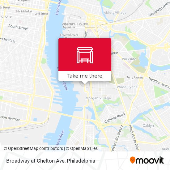 Broadway at Chelton Ave map
