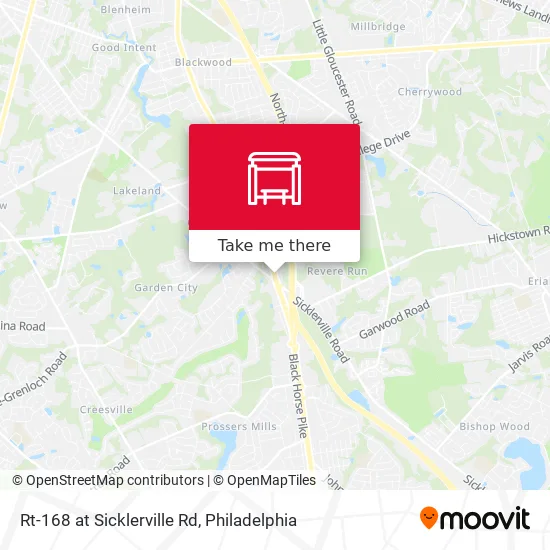 Rt-168 at Sicklerville Rd map