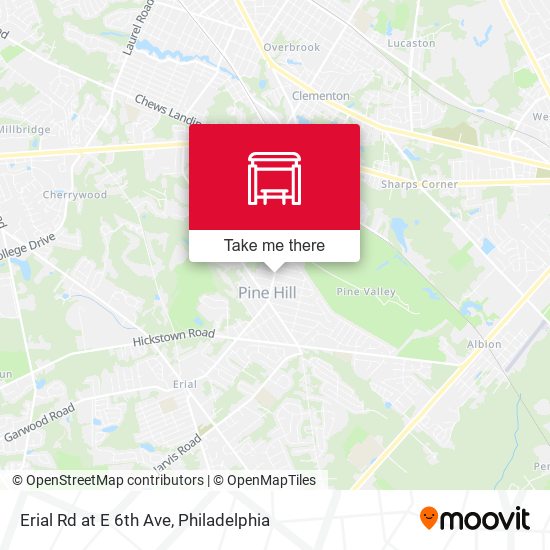 Erial Rd at E 6th Ave map