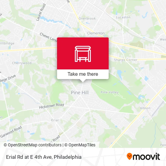 Erial Rd at E 4th Ave map