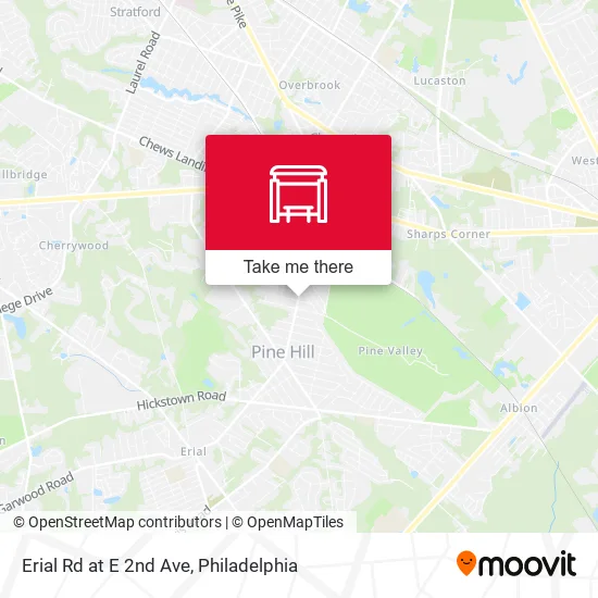 Erial Rd at E 2nd Ave map