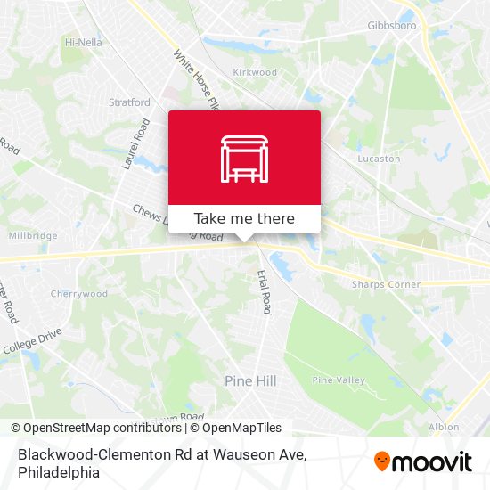 Blackwood-Clementon Rd at Wauseon Ave map
