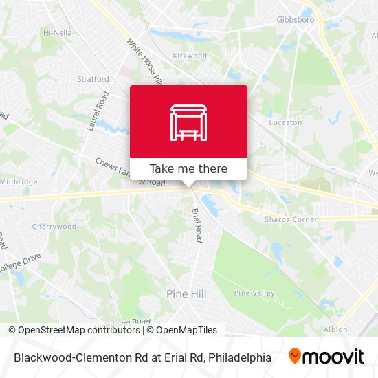 Blackwood-Clementon Rd at Erial Rd map