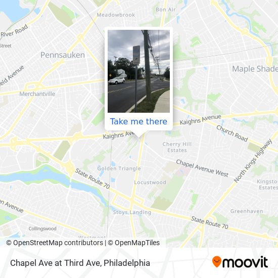 Chapel Ave at Third Ave map