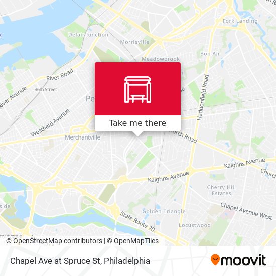 Chapel Ave at Spruce St map