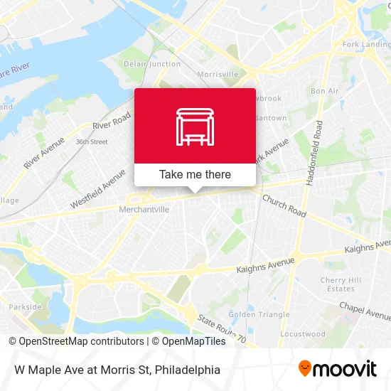 W Maple Ave at Morris St map