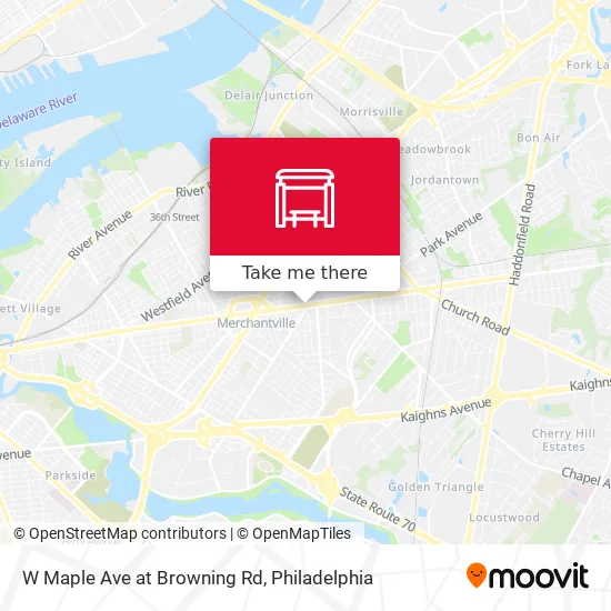 W Maple Ave at Browning Rd map