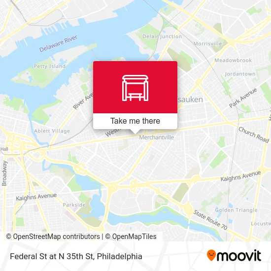 Federal St at N 35th St map