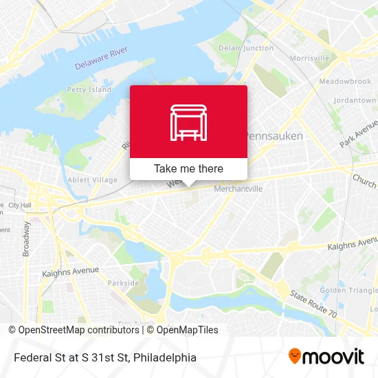 Federal St at S 31st St map