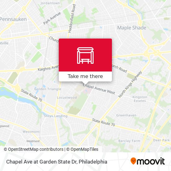 Mapa de Chapel Ave at Garden State Dr