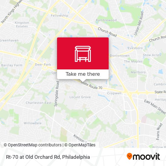 Rt-70 at Old Orchard Rd map