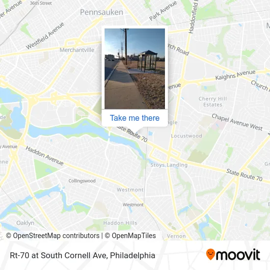 Rt-70 at South Cornell Ave map