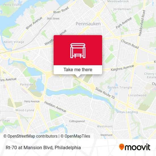 Rt-70 at Mansion Blvd map