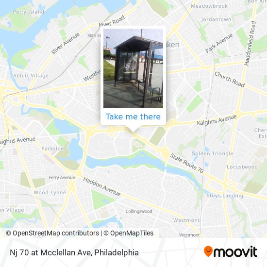 Nj 70 at Mcclellan Ave map