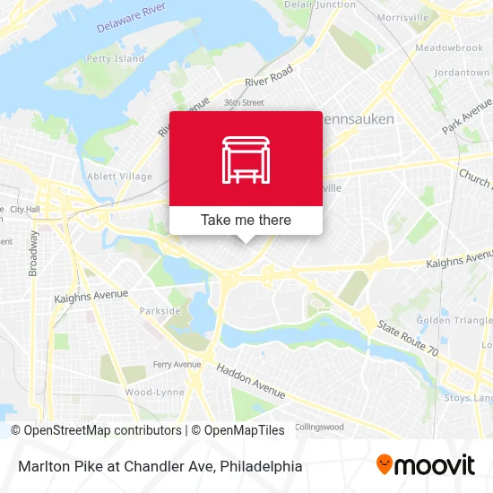Marlton Pike at Chandler Ave map