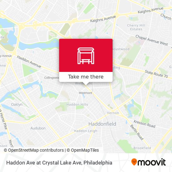 Haddon Ave at Crystal Lake Ave map