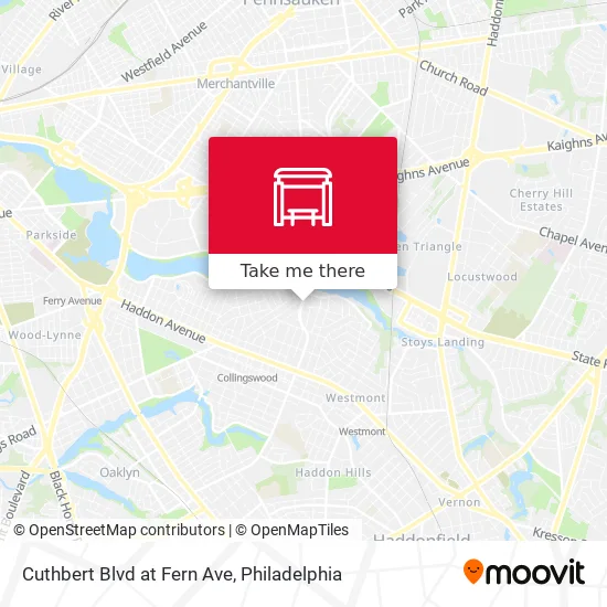 Cuthbert Blvd at Fern Ave map