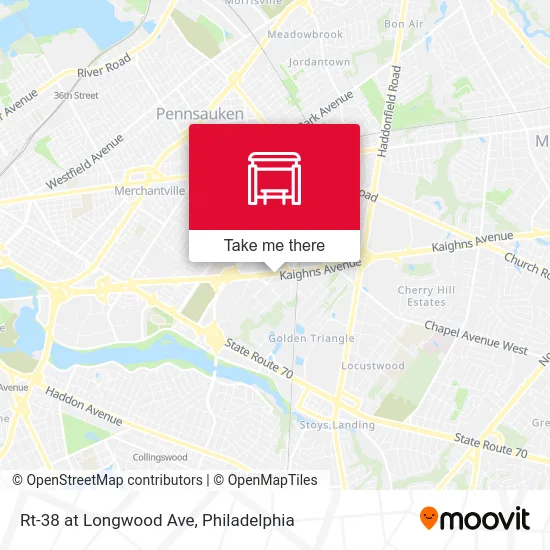 Rt-38 at Longwood Ave map