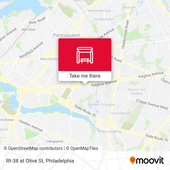 Rt-38 at Olive St map